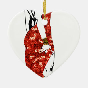 bettie pin up ceramic tree decoration