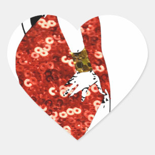 bettie pin up heart sticker
