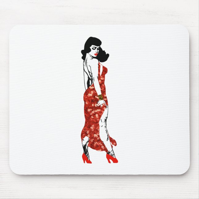 bettie pin up mouse mat (Front)