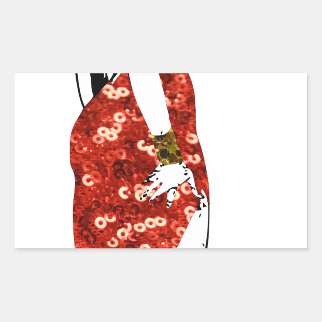 bettie pin up rectangular sticker (Front)