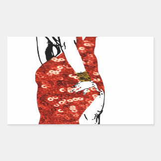 bettie pin up rectangular sticker