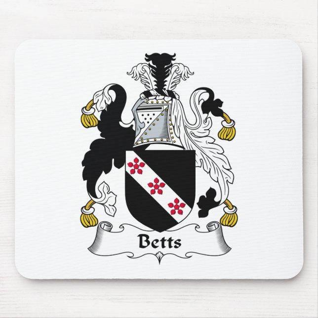 Betts Family Crest Mouse Mat (Front)