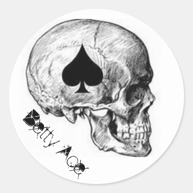 Betty Ace Of Spades Skull Sticker (Front)