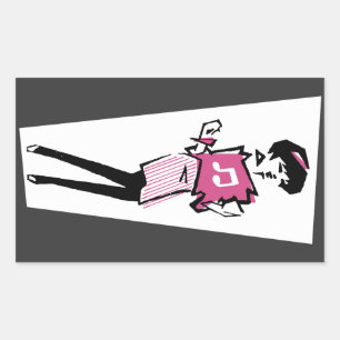 Betty Beat Rectangular Sticker