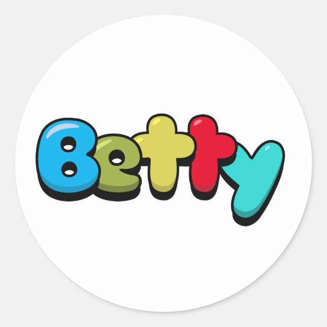 Betty Classic Round Sticker (Front)