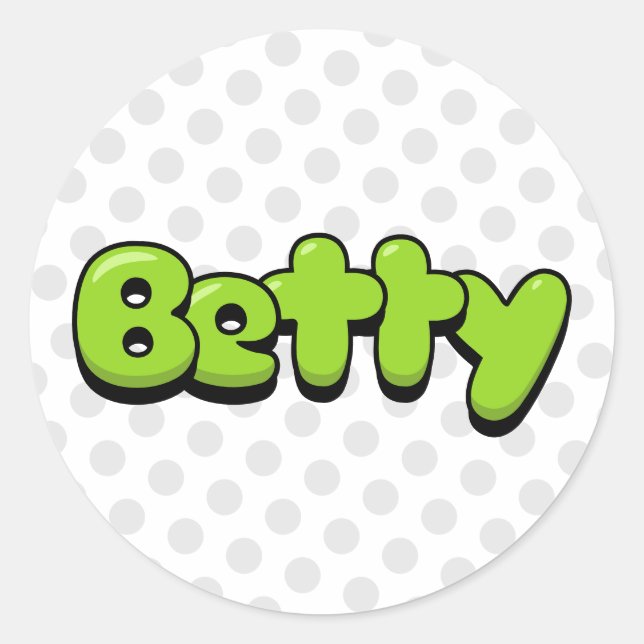 Betty Classic Round Sticker (Front)