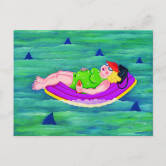 Betty Drifts Away Postcard