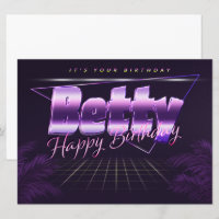 Betty Name First Name pura retro card Birthday