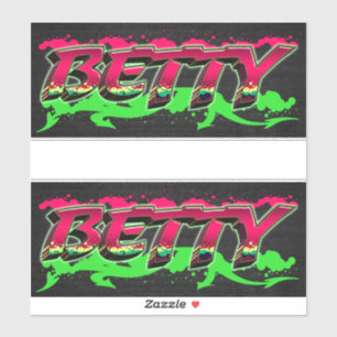 Betty Vorname Name Graffiti Aufkleber Sticker