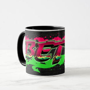 Betty Vorname Name Graffiti red green Tasse Mug