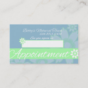 Betty's Natural Touch Appointment Card