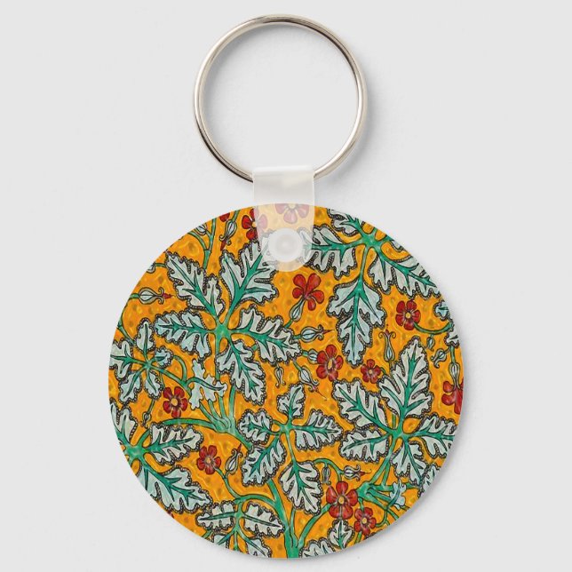 Betty's Yellow Flowers Key Ring (Front)