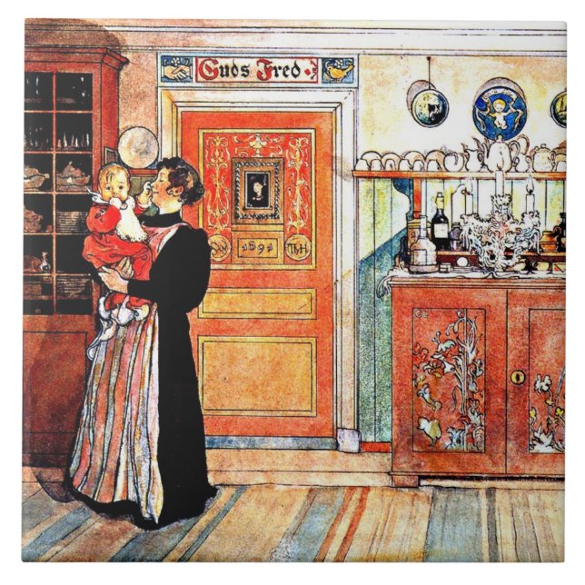 Between Christmas and New Aco, Carl Larsson, Tile (Front)
