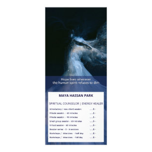 Between Earth and Stars Winged Angel Rack Card