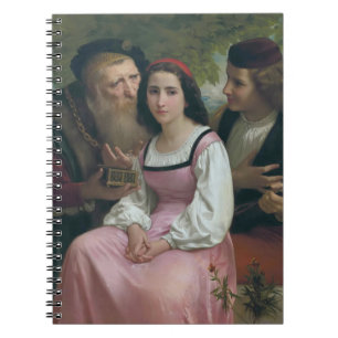 Between Riches and Love (by Bouguereau) Notebook