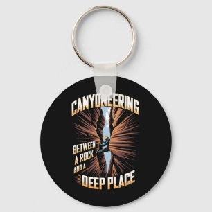 Between Rock And Deep Place Climbing Adventure Can Key Ring