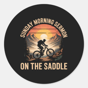Between Soccer And Chores Mountain Biking Dad  Classic Round Sticker
