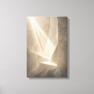 Between Stone and Light — Aurema (Portrait) Canvas Print