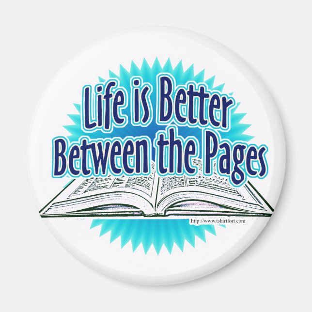 Between the Pages Blue Style Magnet (Front)