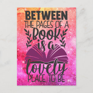 Between the Pages of a Book Postcard
