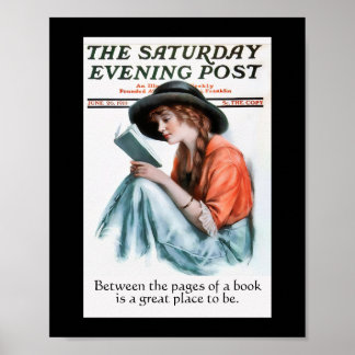 Between the pages of a book poster