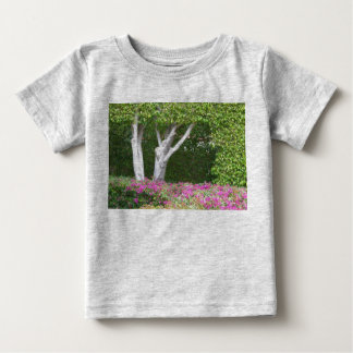Between the Trees Pink and Green   Baby T-Shirt