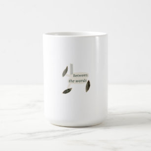 Between the Words Pressed Leaf Collage Coffee Mug