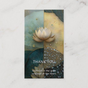 Between Water and Light Lotus Flower Design Business Card