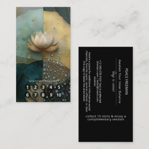 Between Water and Light Lotus Flower Design Business Card