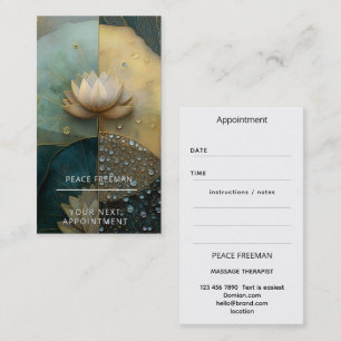 Between Water and Light Lotus Flower Design Business Card