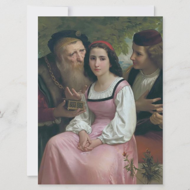 Between Wealth and Love (by Bouguereau) Card (Front)