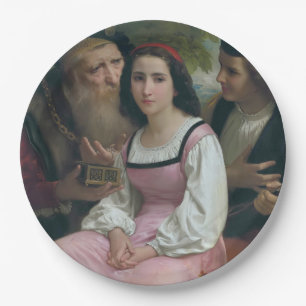 Between Wealth and Love (by Bouguereau) Paper Plate