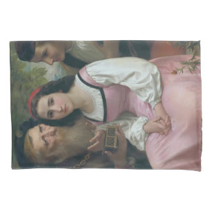 Between Wealth and Love (by Bouguereau) Pillowcase