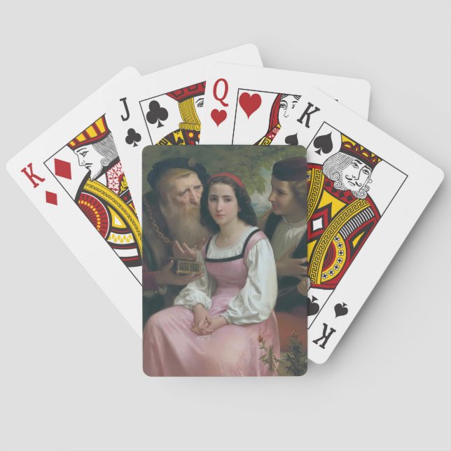 Between Wealth and Love (by Bouguereau) Playing Cards (Back)
