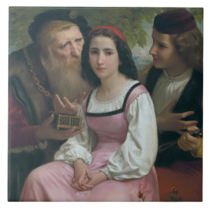 Between Wealth and Love (by Bouguereau) Tile