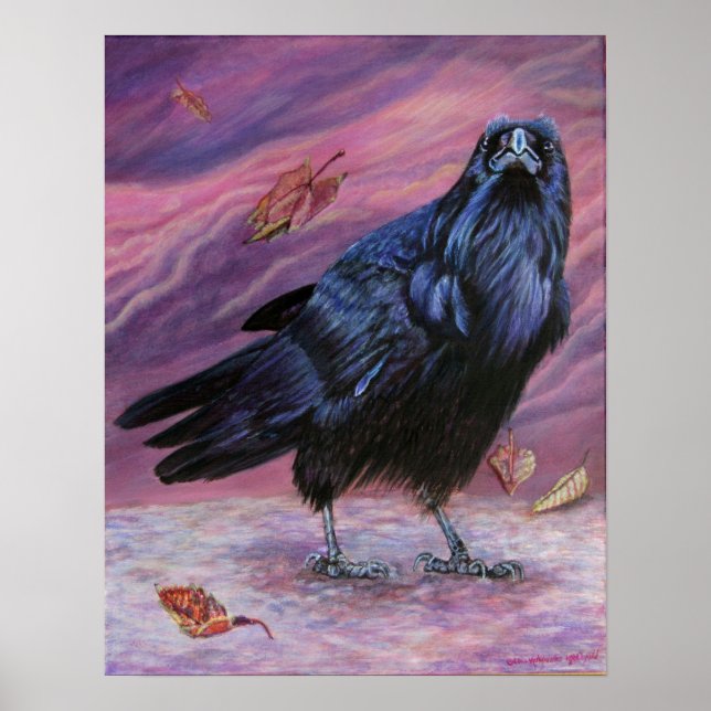 Between Worlds Raven Print by Michaeline McDonald (Front)
