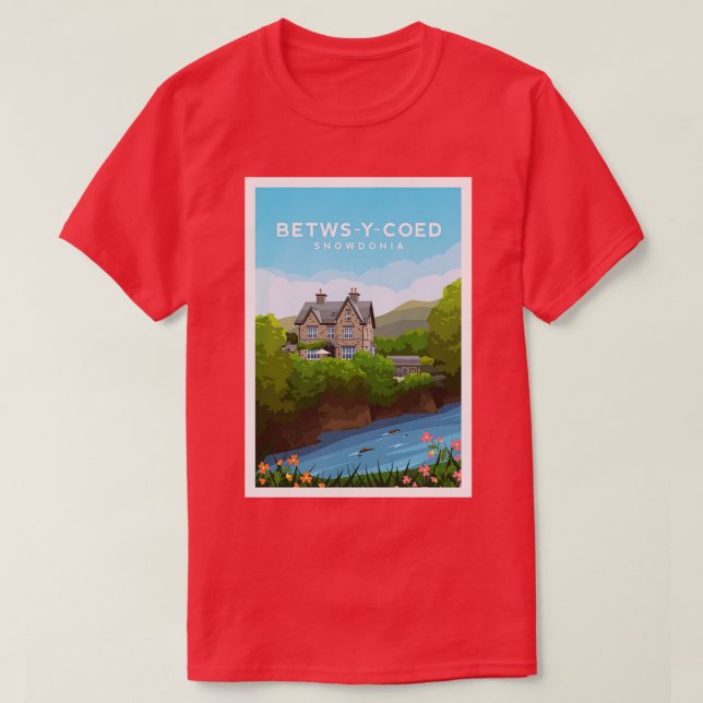 Betws Y Coed Snowdonia North Wales T-Shirt (Design Front)