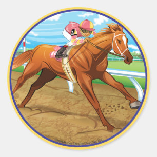Beulah & Big Red Classic Round Sticker