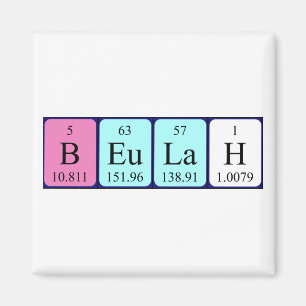 Beulah periodic table name magnet