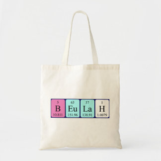 Beulah periodic table name tote bag