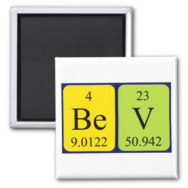 Bev periodic table name magnet (Front)