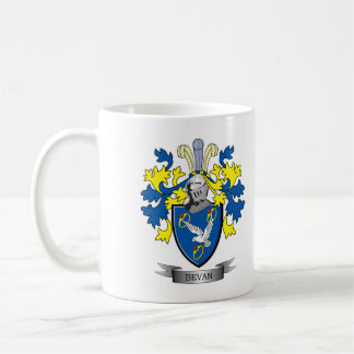 Bevan Family Crest Coat of Arms Coffee Mug