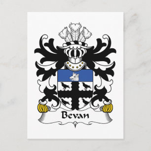 Bevan Family Crest Postcard