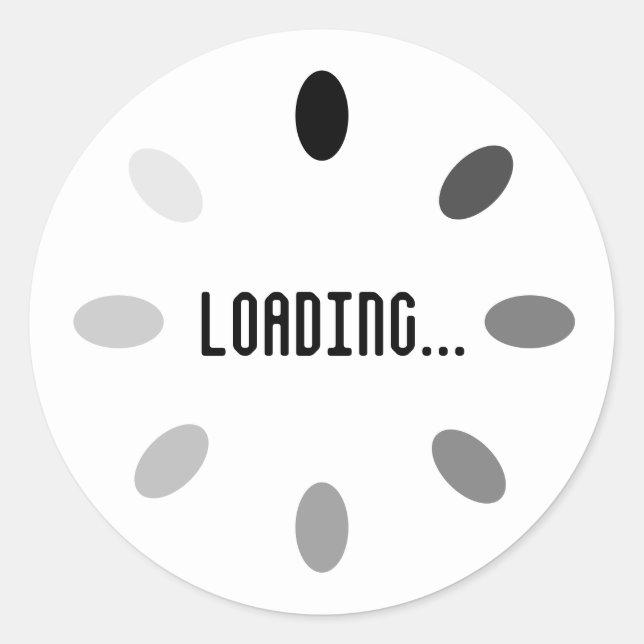 Beverage loading classic round sticker (Front)