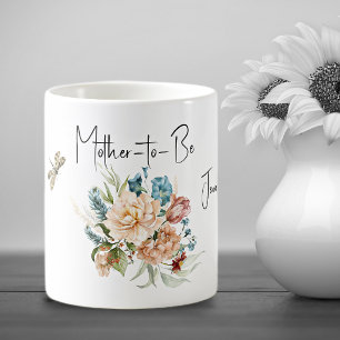 Beverage Mug Mother-to-Be Accents of Blue Bouquet