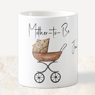 Beverage Mug Mother-to-Be Antique Baby Buggy