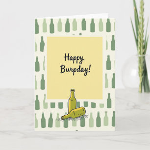 Beverage Pattern Birthday Card