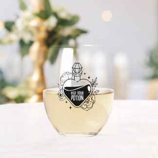 Beverage Style: Stale Wine Glass, Set Stemless Wine Glass