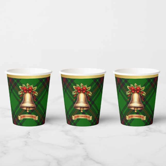 Beveridge Personalised Tartan Christmas  Paper Cups (Multi)