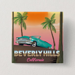 Beverly Hills California 15 Cm Square Badge
